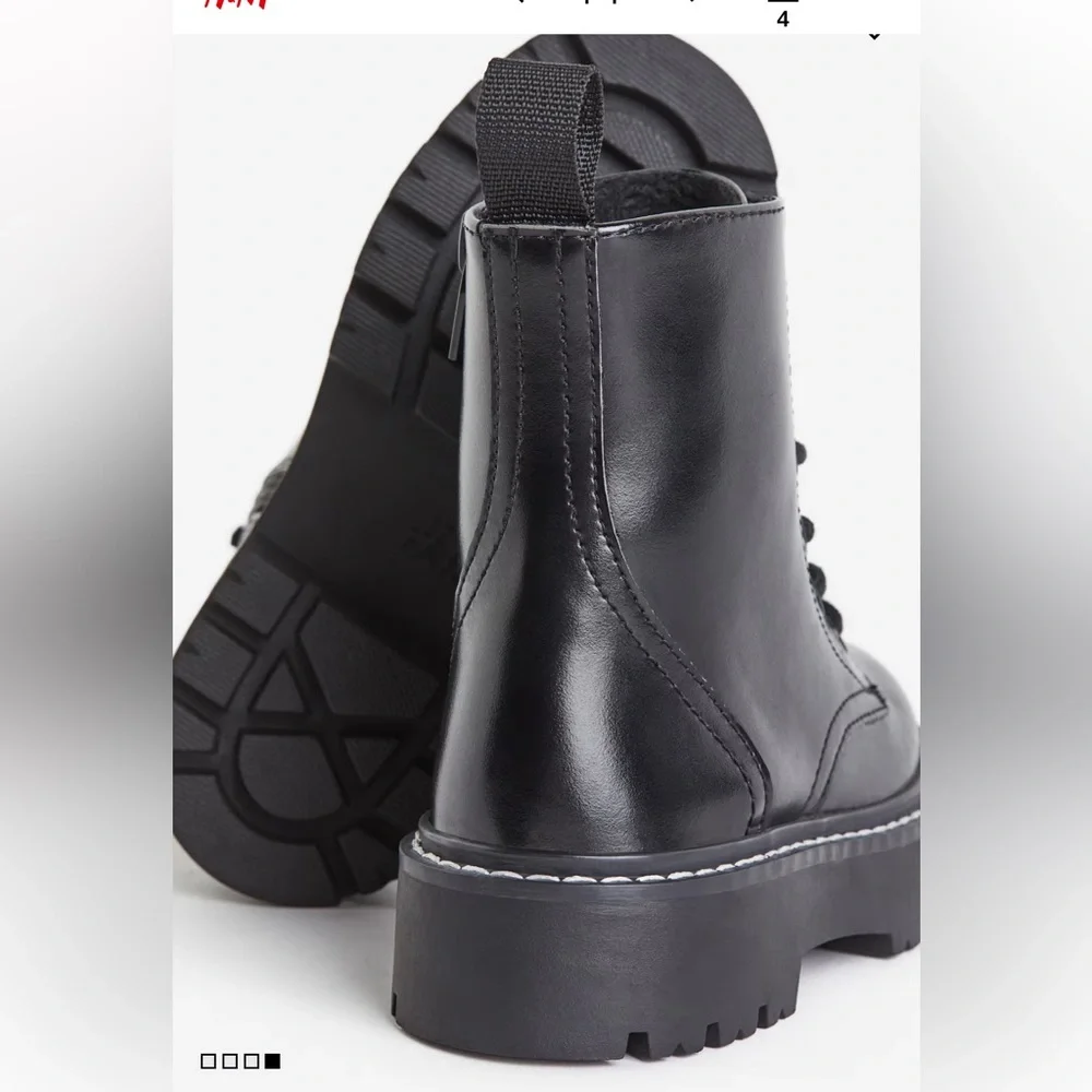 H&M Lace-Up Girls Boots - Picture 3 of 8